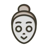 facciale maschera vettore di spessore linea pieno colori icona per personale e commerciale uso.