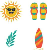spiaggia estate vacanza semplice design elemento con di moda concetto. vettore illustrazione