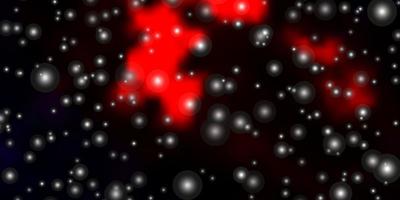 sfondo vettoriale rosso scuro con stelle piccole e grandi. illustrazione colorata con stelle sfumate astratte. modello per siti Web, pagine di destinazione.