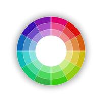 il giro colore tavolozza isolato su bianca sfondo, colore schemi e spettro, vettore illustrazione