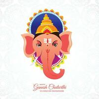 bellissimo ganesh Chaturthi Festival carta sfondo vettore