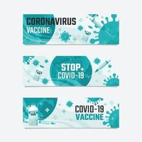 striscione del vaccino contro il covid 19 vettore