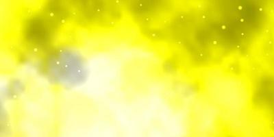 modello vettoriale giallo chiaro con stelle astratte. illustrazione colorata in stile astratto con stelle sfumate. tema per i telefoni cellulari.
