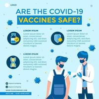 infografica sulla sicurezza dei vaccini covid 19 vettore