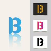 b lettera logo disegno astratto professionale vettore