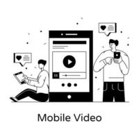 lettore video mobile vettore