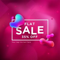 Sale Banner Liquefy Fluid Color background