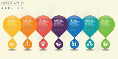 le infografiche aziendali possono essere utilizzate per il layout del flusso di lavoro, banner, diagramma, opzioni numeriche, opzioni di aumento, web design. vettore