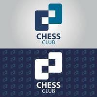 logo del club di scacchi vettore
