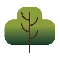 icona isolata foresta pianta albero verde vettore