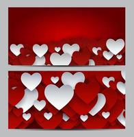 carta regalo simbolo del cuore di San Valentino. amore e sentimenti backgr vettore