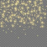 particelle di glitter al neon su sfondo trasparente. effetto di lusso per un ricco biglietto di auguri. trama di fiocchi di neve scintillanti di inverno e capodanno. illustrazione vettoriale realistica per il tuo design