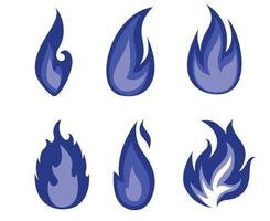 illustrazione astratta delle icone di progettazione della torcia della raccolta del fuoco con fondo bianco