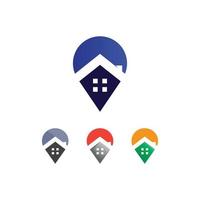 edificio logo casa, logo casa, architettura, icona, residenza e città, città, design e finestra, tenuta, logo aziendale, casa vettoriale