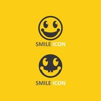 icona sorriso, sorriso, disegno vettoriale logo felice business emoticon, design divertente e vettore emoji felicità