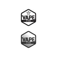 Vape and Vapor logo icon vettore di fumo e set design per vapers vaping device e lifestyle moderno smoking