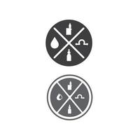 Vape and Vapor logo icon vettore di fumo e set design per vapers vaping device e lifestyle moderno smoking