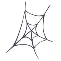 ragnatela di ragno. cerchio del bordo della ragnatela. arredamento di halloween. illustrazione vettoriale di ragnatela su sfondo chiaro.