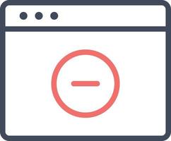 icona di rimozione del browser vettore