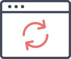 icona di sincronizzazione del browser vettore