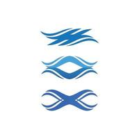 onda d'acqua icona vettore e design ocean beach logo business e natura abstract