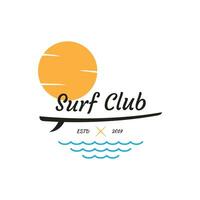 tavola da surf Vintage ▾ logo modello. vettore