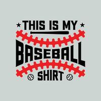 baseball tipografia t camicia vettore grafico