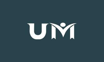 mu um m u astratto vettore logo monogramma