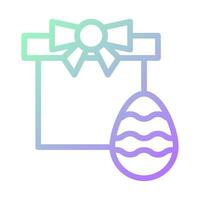 regalo uovo icona pendenza verde viola colore Pasqua simbolo illustrazione. vettore