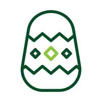 uovo icona duocolor verde colore Pasqua simbolo illustrazione. vettore
