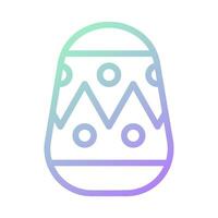 uovo icona pendenza verde viola colore Pasqua simbolo illustrazione. vettore