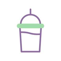 bevanda icona duotone viola verde estate spiaggia simbolo illustrazione vettore