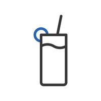 bevanda icona duocolor blu grigio estate spiaggia simbolo illustrazione. vettore