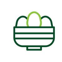 secchio uovo icona duocolor verde colore Pasqua simbolo illustrazione. vettore