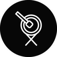 tamburo icona linea arrotondato nero bianca colore Ramadan simbolo illustrazione Perfetto. vettore