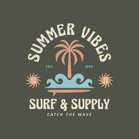 Vintage ▾ Surf logo design modello per Surf club, Surf negozio, Surf merce. vettore