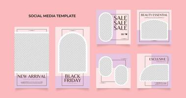 promozione di vendita di moda di blog di banner modello di social media vettore