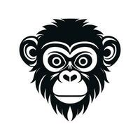 scimmia vettore logo semplice realistico natura primate Africa gorilla bertuccia scimpanzé arte disegno illustrazione selvaggio animale