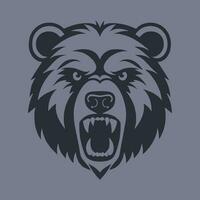 orso logo vettore arrabbiato feroce coraggioso pauroso bestia selvaggio esuberante grizzly natura foresta