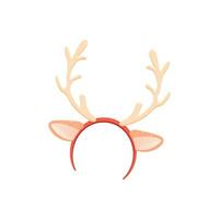fascia per capelli con renna corna e orecchie, inverno accessorio vettore