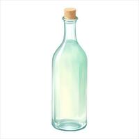 vuoto bottiglia isolato dettagliato mano disegnato pittura illustrazione vettore