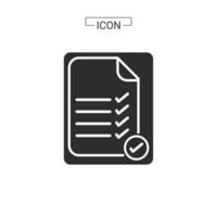 documento linea e riempire icona vettore