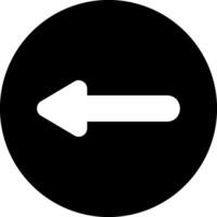 sinistra freccia glifo icona vettore