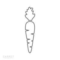 carota linea icona. isolato vettore illustrazione.
