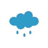 nube pioggia icona. nuvoloso tempo metereologico vettore illustrazione nel piatto stile.