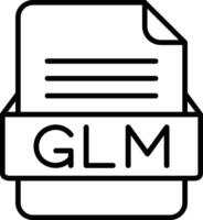 glm file formato linea icona vettore