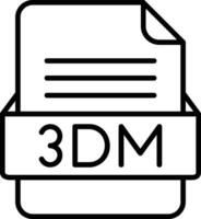 3dm file formato linea icona vettore