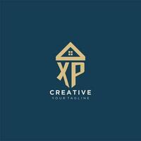 iniziale lettera xp con semplice Casa tetto creativo logo design per vero tenuta azienda vettore