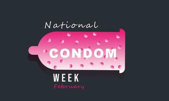 nazionale preservativo settimana. sfondo, striscione, carta, manifesto, modello. vettore illustrazione.