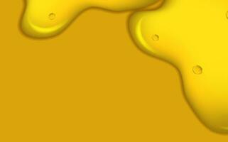 impostato di liquido d'oro gocce di acqua, miele o olio. collagene cosmetico essenza. biologico siero o argan bolle. caduta benzina giallo gocciolina. vettore